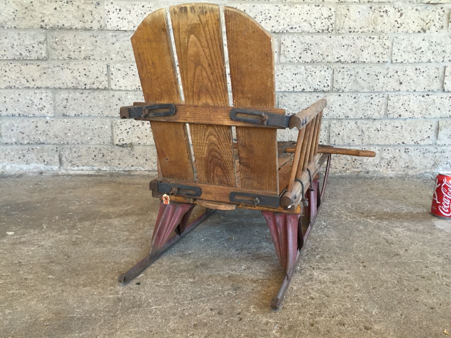 Vintage Child's FLEET WING Sled Rare With Railings By Auto-Wheel Coaster Co North Tonawanda, NY [Photo 12]