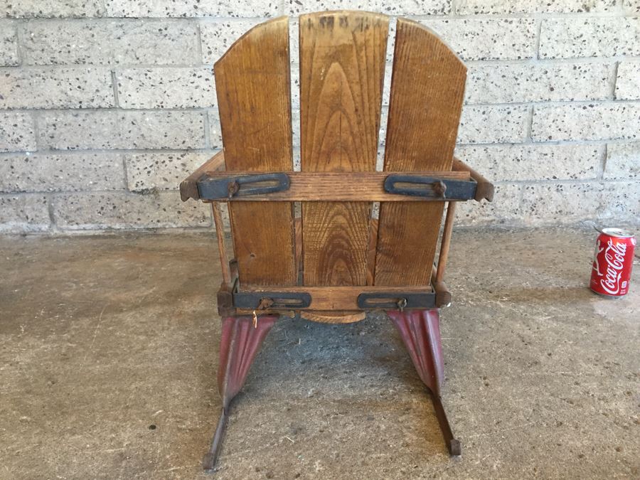 Vintage Child's FLEET WING Sled Rare With Railings By Auto-Wheel Coaster Co North Tonawanda, NY [Photo 14]