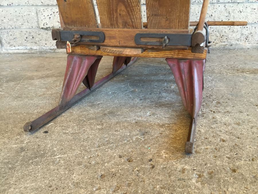 Vintage Child's FLEET WING Sled Rare With Railings By Auto-Wheel Coaster Co North Tonawanda, NY [Photo 13]