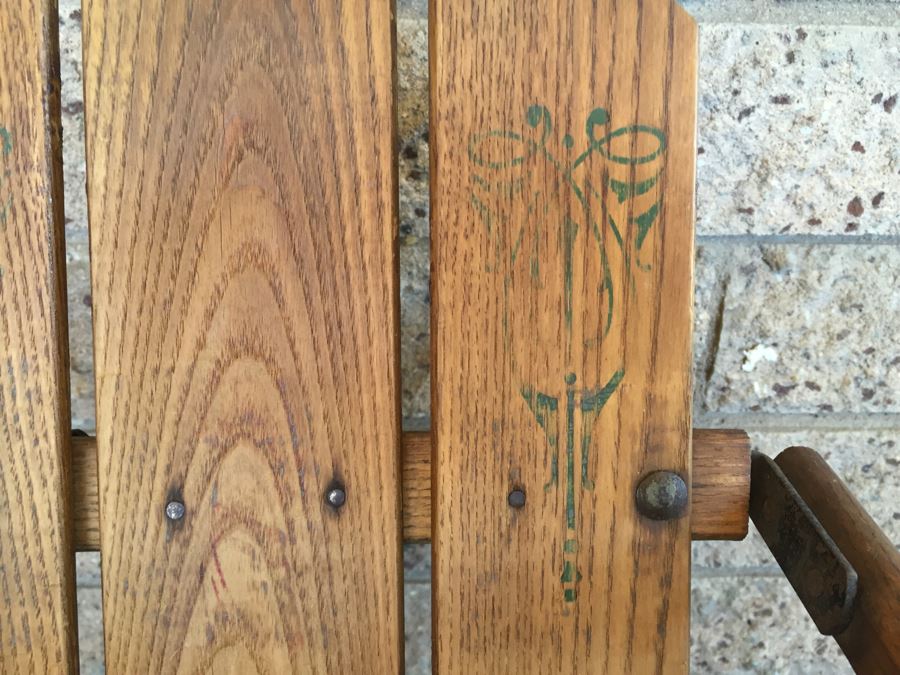 Vintage Child's FLEET WING Sled Rare With Railings By Auto-Wheel Coaster Co North Tonawanda, NY [Photo 8]