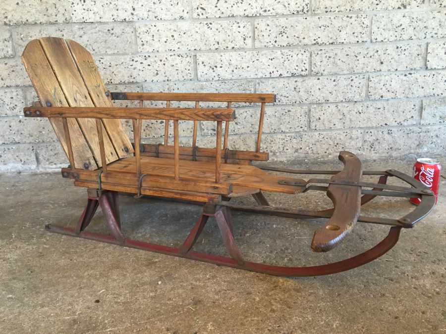 Vintage Child's FLEET WING Sled Rare With Railings By Auto-Wheel Coaster Co North Tonawanda, NY [Photo 11]