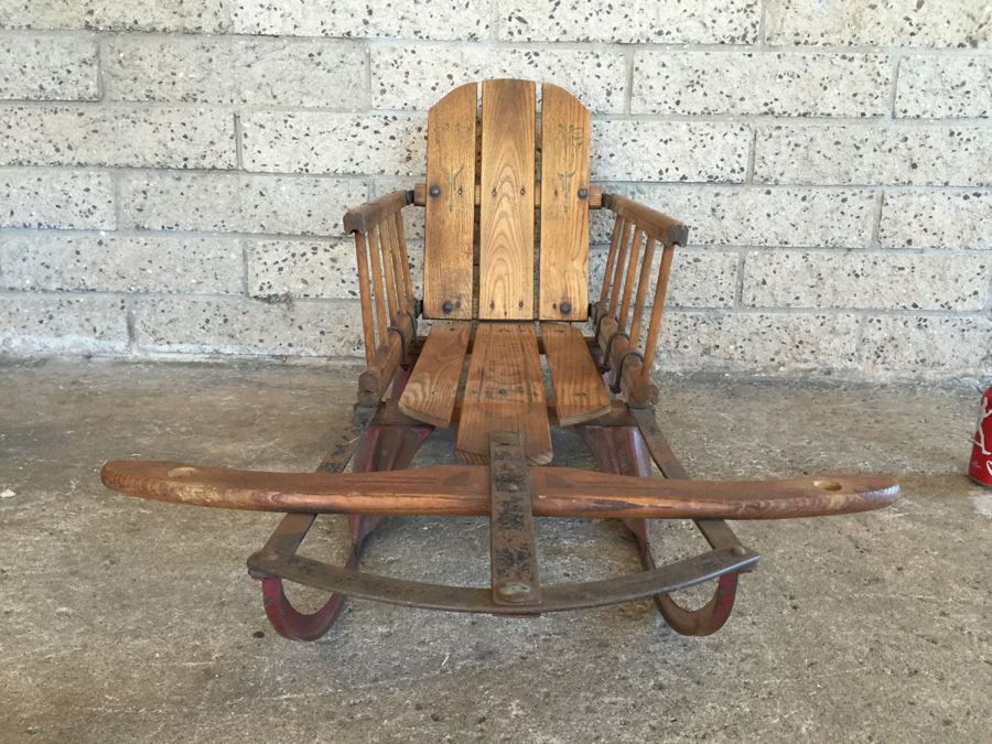 Vintage Child's FLEET WING Sled Rare With Railings By Auto-Wheel Coaster Co North Tonawanda, NY [Photo 6]