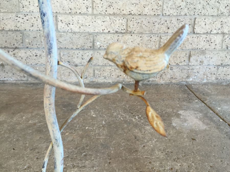 Nice Metal And Branch Table With Winding Tree Branch And Bird Motif [Photo 4]