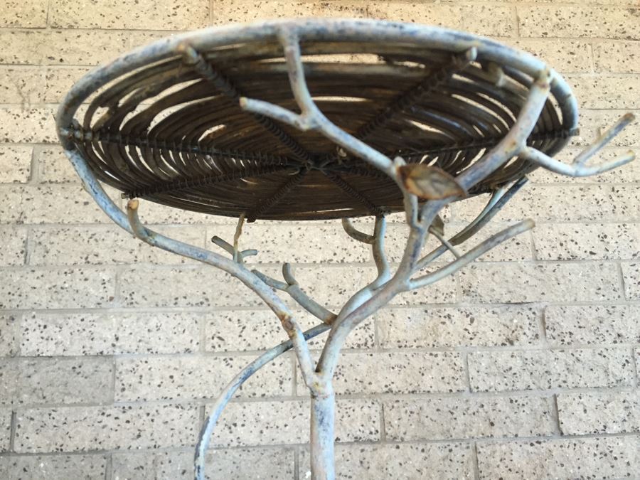 Nice Metal And Branch Table With Winding Tree Branch And Bird Motif [Photo 7]