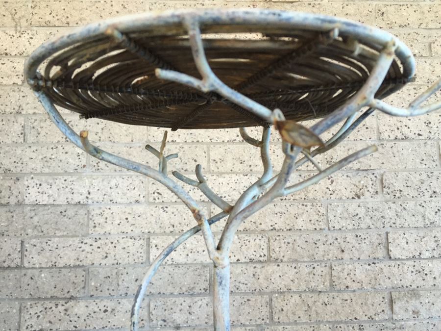 Nice Metal And Branch Table With Winding Tree Branch And Bird Motif [Photo 6]