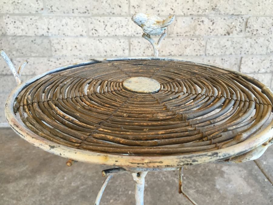 Nice Metal And Branch Table With Winding Tree Branch And Bird Motif [Photo 8]