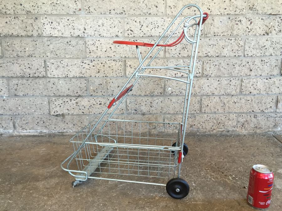 1950s Vintage AMSCO Metal Toy Shopping Cart Doll Stroller [Photo 10]