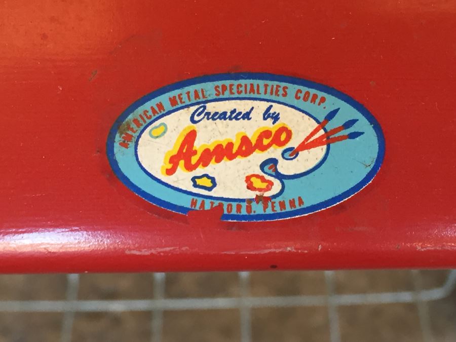 1950s Vintage AMSCO Metal Toy Shopping Cart Doll Stroller [Photo 2]