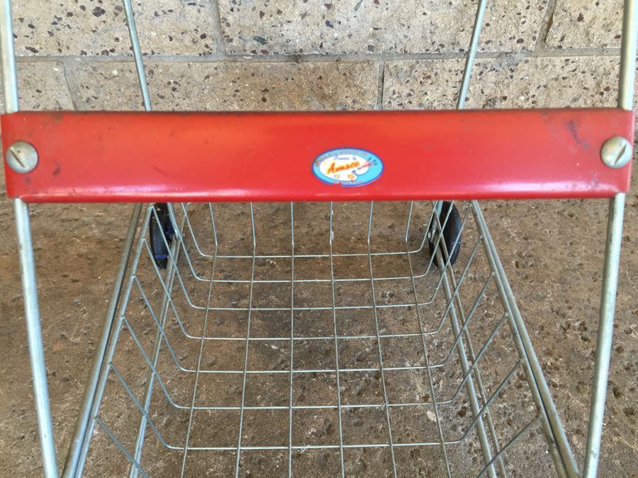 1950s Vintage AMSCO Metal Toy Shopping Cart Doll Stroller [Photo 7]