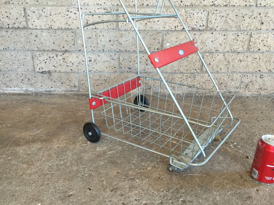 1950s Vintage AMSCO Metal Toy Shopping Cart Doll Stroller [Photo 5]