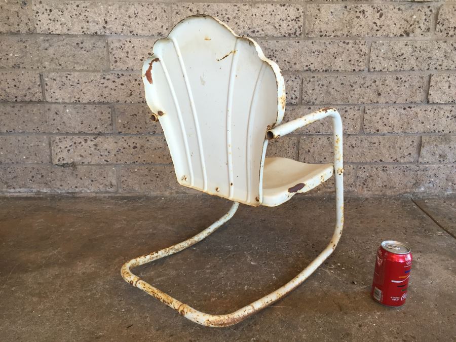 Vintage Child's Metal Shell Rocking Chair [Photo 7]