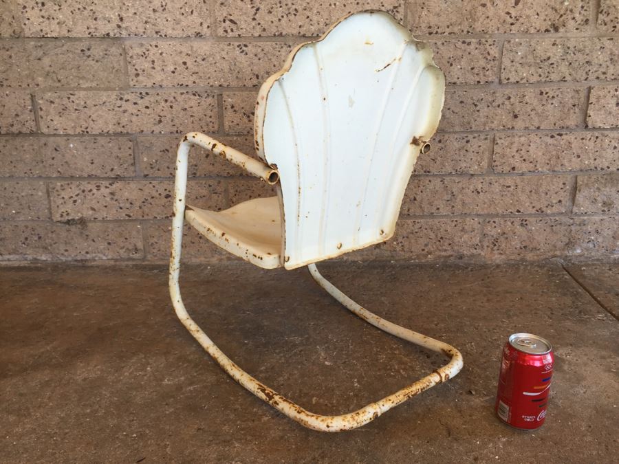 Vintage Child's Metal Shell Rocking Chair [Photo 5]