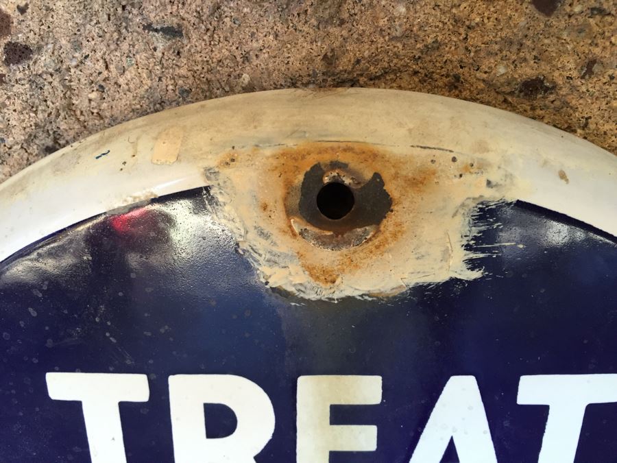 Vintage Original Porcelain CHEW MAIL POUCH TOBACCO Thermometer [Photo 7]