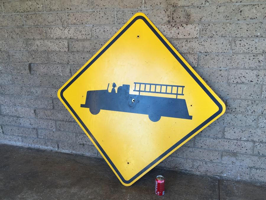 Large Yellow And Black Fire Station Sign [Photo 8]