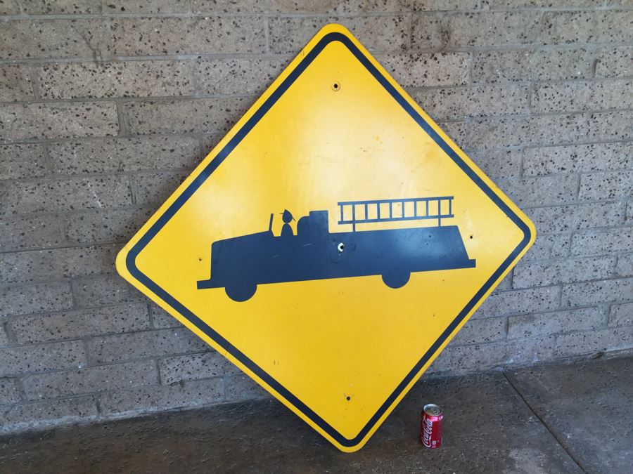 Large Yellow And Black Fire Station Sign [Photo 10]