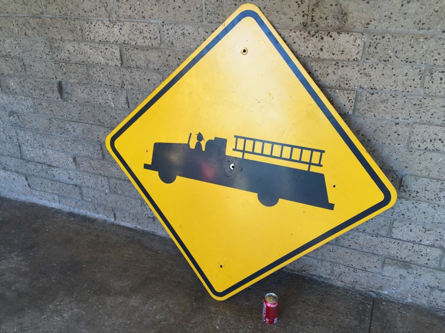 Large Yellow And Black Fire Station Sign [Photo 9]