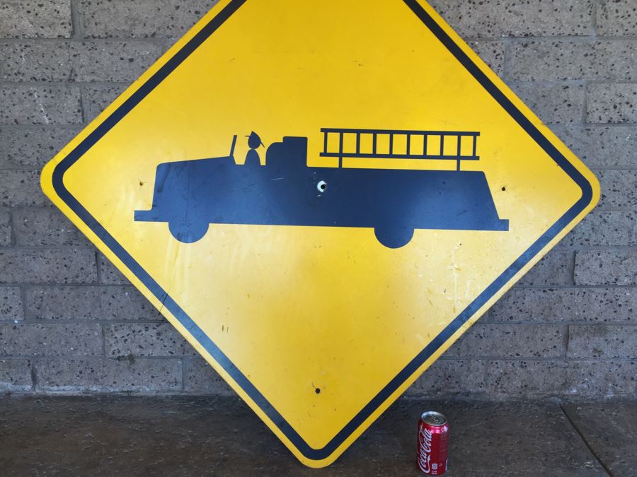 Large Yellow And Black Fire Station Sign [Photo 5]