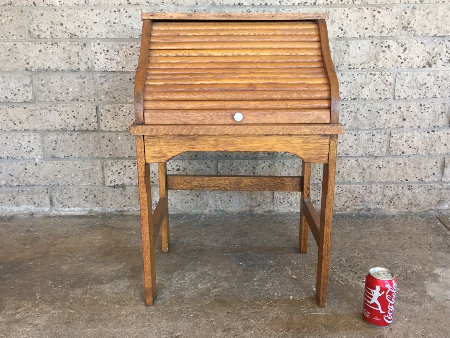 Vintage Child's Roll Top Desk