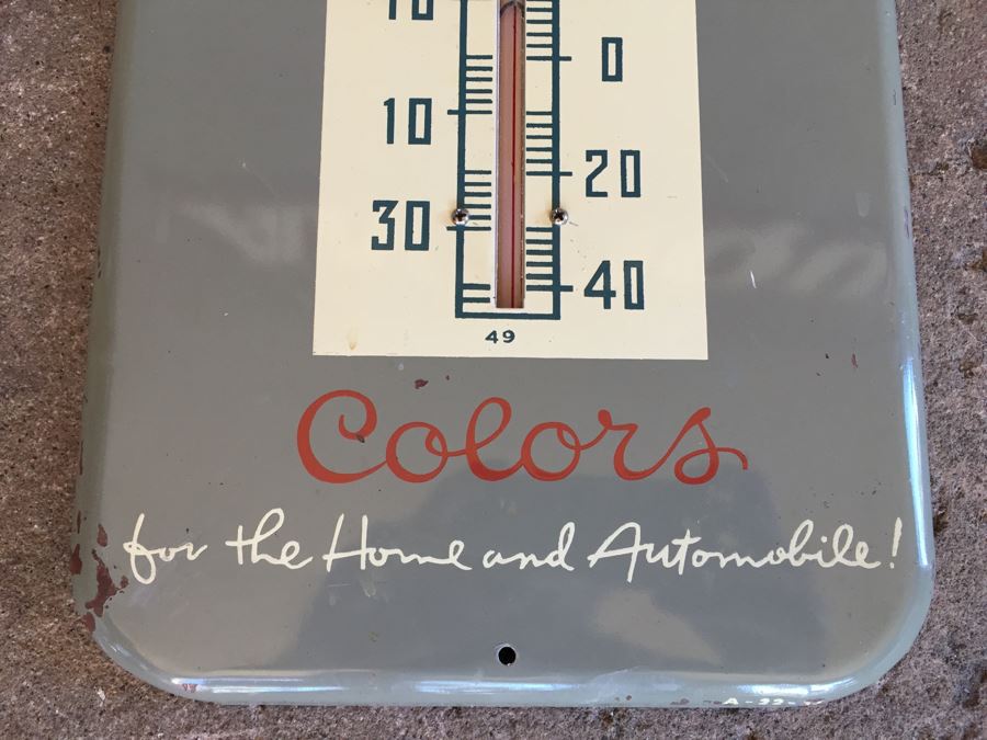Vintage 1960s Martin Senour Paints Colors For The Home And Automobile Thermometer [Photo 8]
