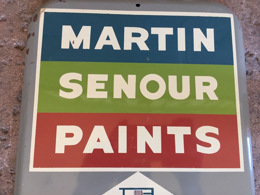 Vintage 1960s Martin Senour Paints Colors For The Home And Automobile Thermometer [Photo 5]