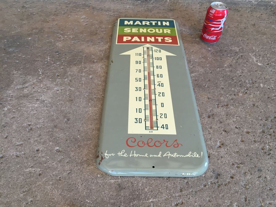 Vintage 1960s Martin Senour Paints Colors For The Home And Automobile Thermometer [Photo 9]