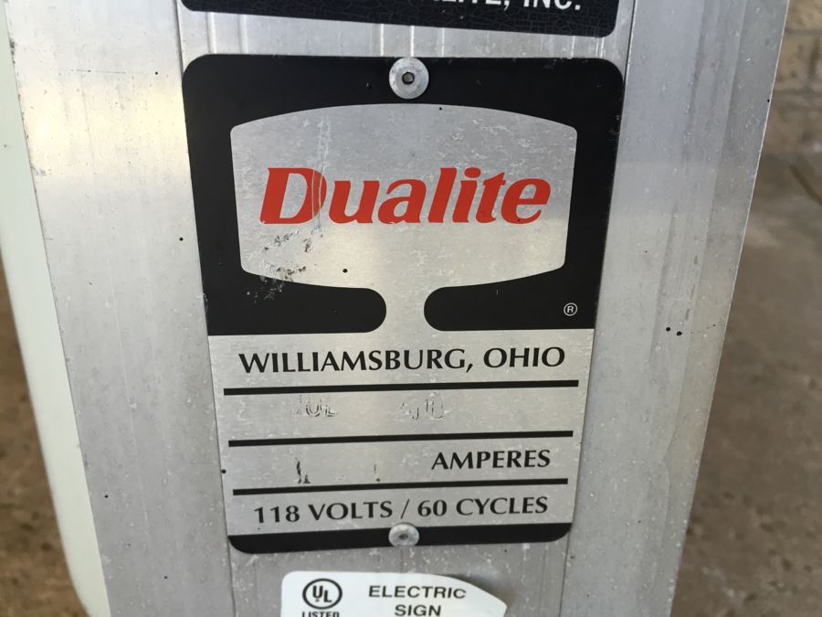 Large Double Sided AAA Triple A 'Show Your Card Approved Lodging' Vintage Hotel Electric Sign With Hook Brackets For Hanging Dualite [Photo 16]