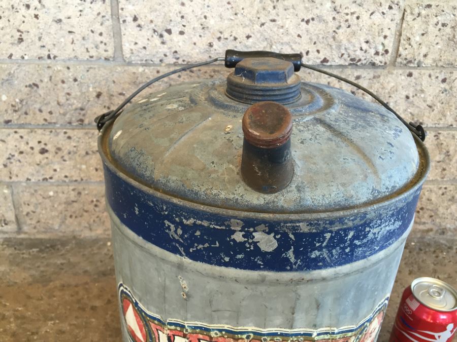 Old MARTIN WARE Galvanized Kerosene Gas Can [Photo 3]