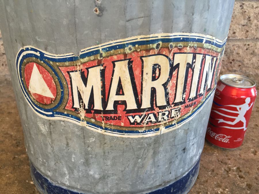Old MARTIN WARE Galvanized Kerosene Gas Can [Photo 9]