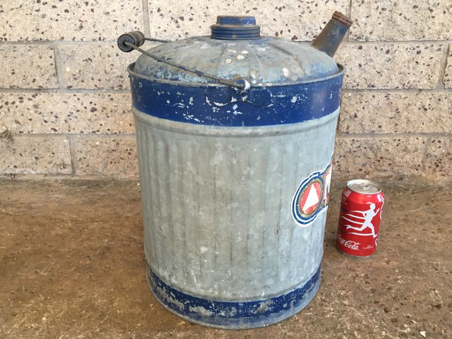 Old MARTIN WARE Galvanized Kerosene Gas Can [Photo 7]
