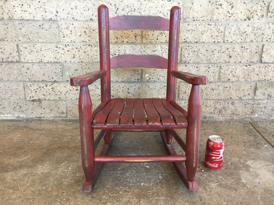 Vintage Red Child's Rocking Chair [Photo 1]