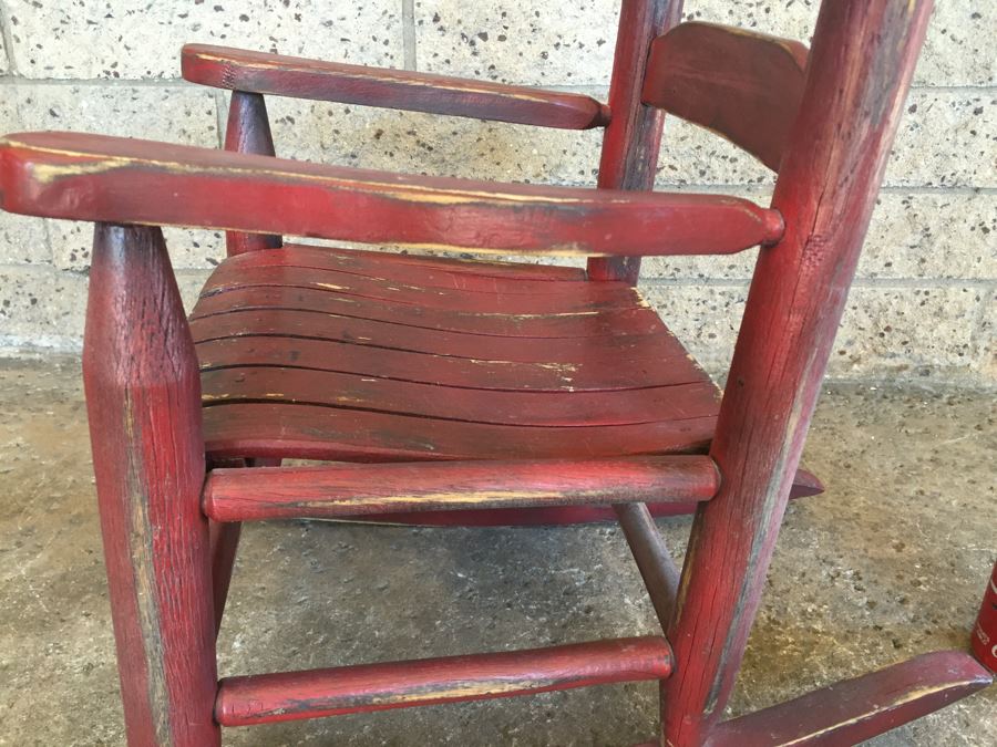 Vintage Red Child's Rocking Chair [Photo 5]