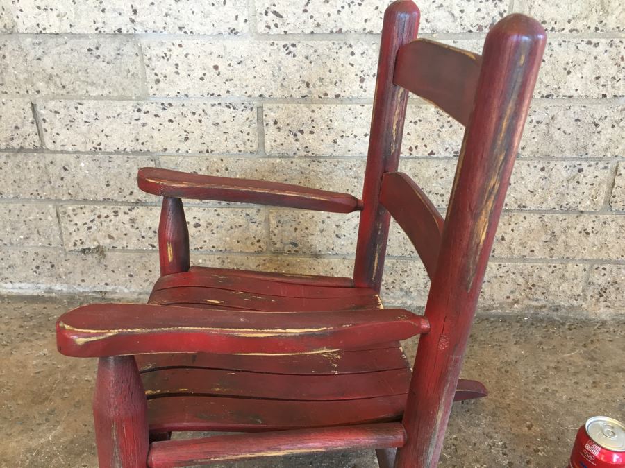 Vintage Red Child's Rocking Chair [Photo 6]