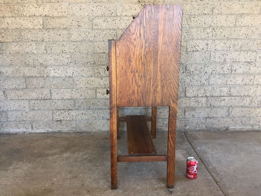 Antique Slant Top Desk Writing Desk [Photo 16]