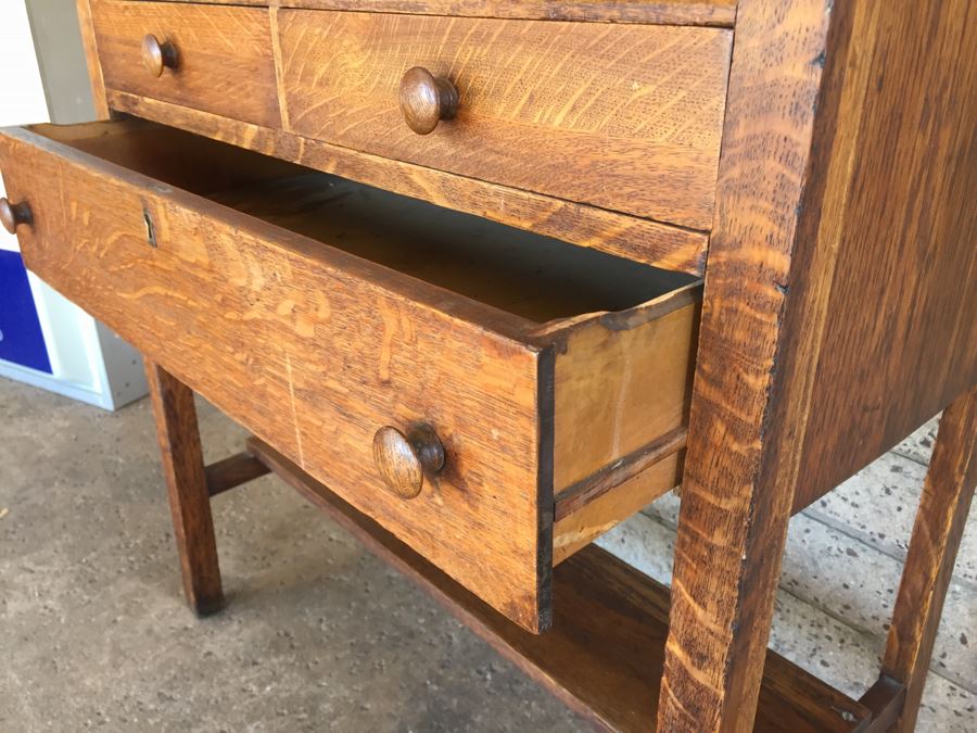 Antique Slant Top Desk Writing Desk [Photo 11]