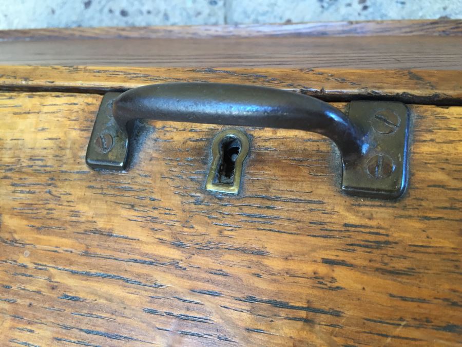 Antique Slant Top Desk Writing Desk [Photo 7]