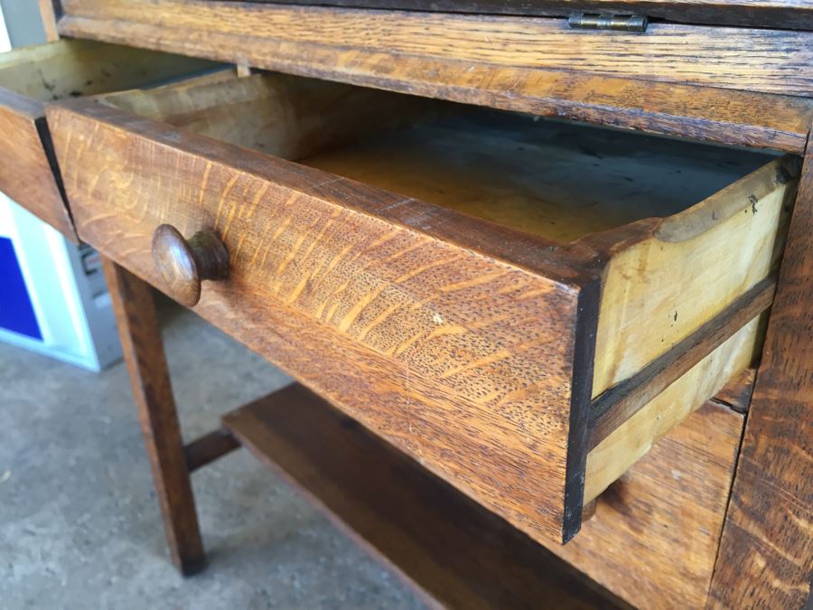 Antique Slant Top Desk Writing Desk [Photo 13]