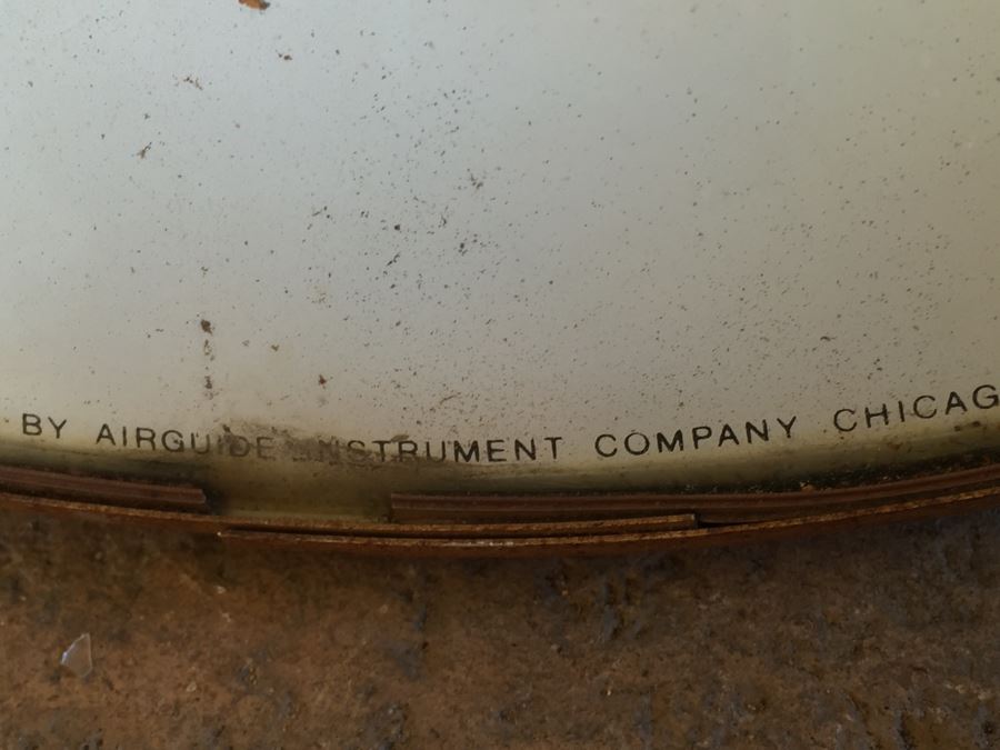 Large Round Vintage Thermometer By Airguide Instrument Company Chicago [Photo 8]