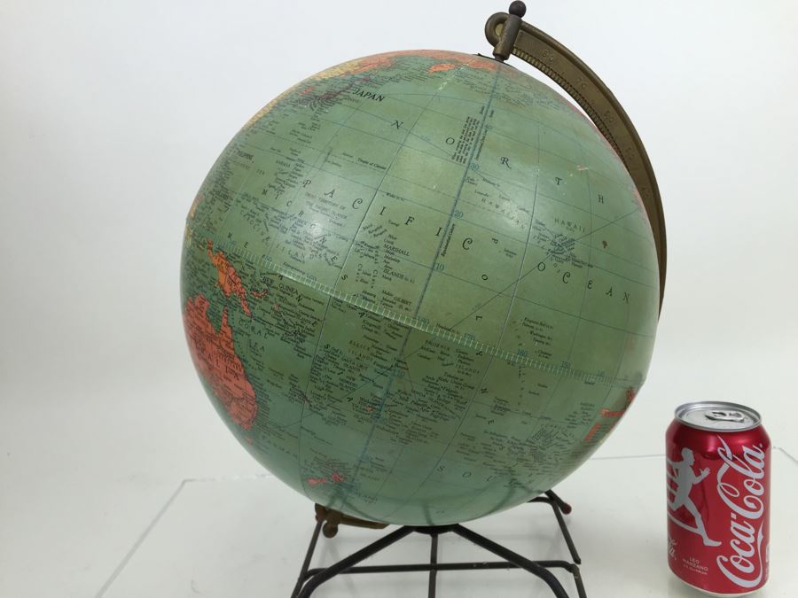 Mid-Century Replogle 12 Inch Reference Globe With Stand [Photo 12]