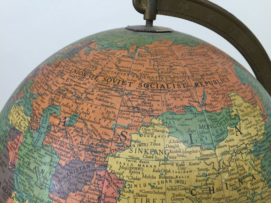 Mid-Century Replogle 12 Inch Reference Globe With Stand [Photo 9]