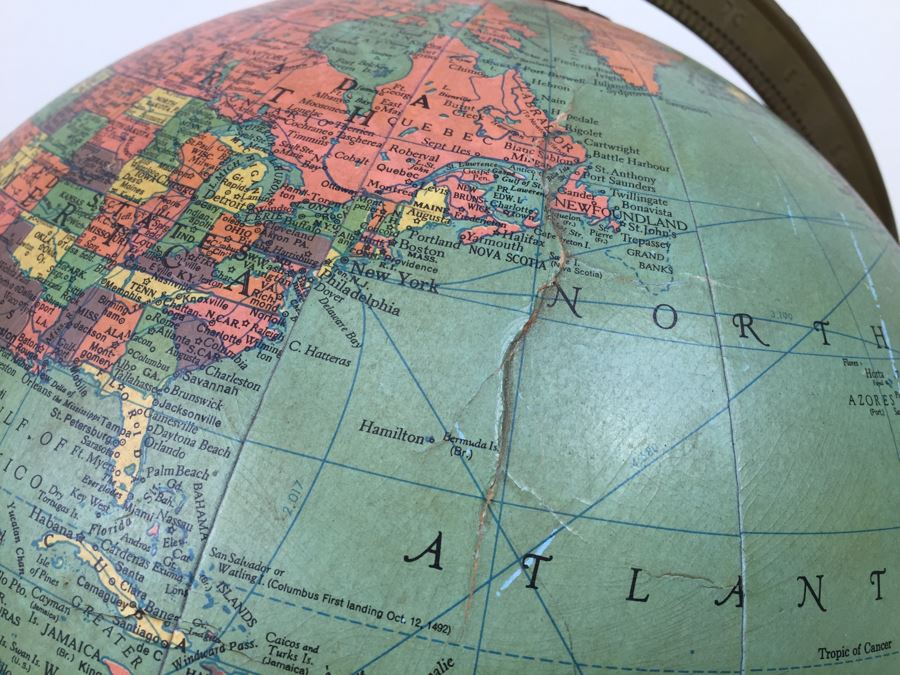 Mid-Century Replogle 12 Inch Reference Globe With Stand [Photo 15]