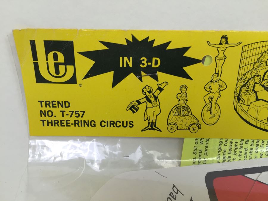 TREND Bulletin Board Three-Ring Circus In 3-D No. T-757 New In Packaging Vintage 1977 [Photo 5]