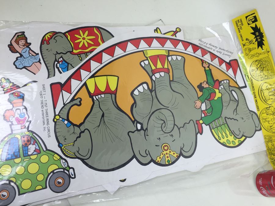 TREND Bulletin Board Three-Ring Circus In 3-D No. T-757 New In Packaging Vintage 1977 [Photo 8]