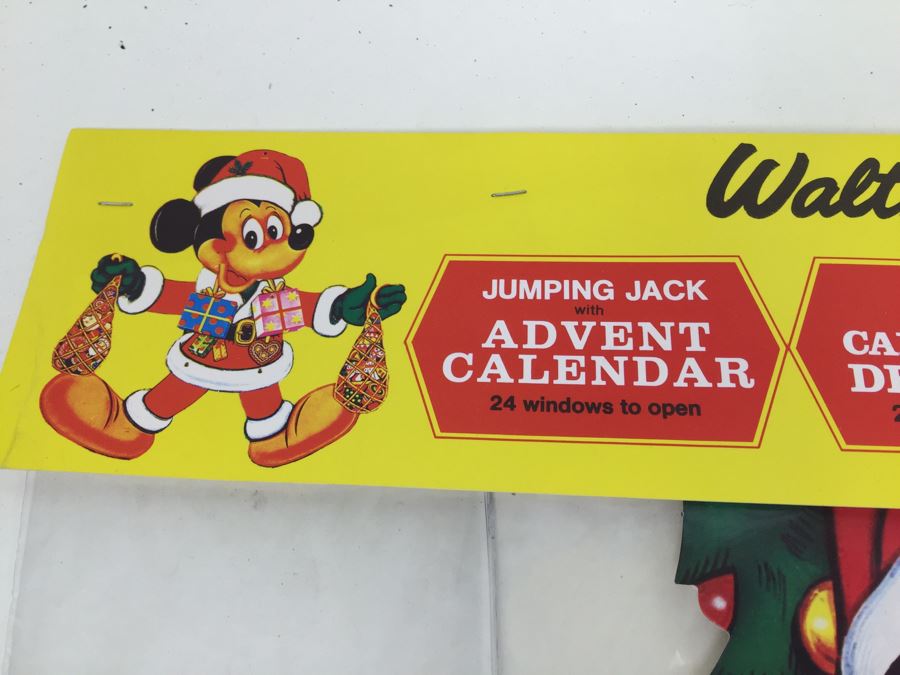 Pair Of Walt Disney Jumping Jack Advent Calendars Donald Duck And Mickey Mouse New In Packaging Printed In Denmark [Photo 5]