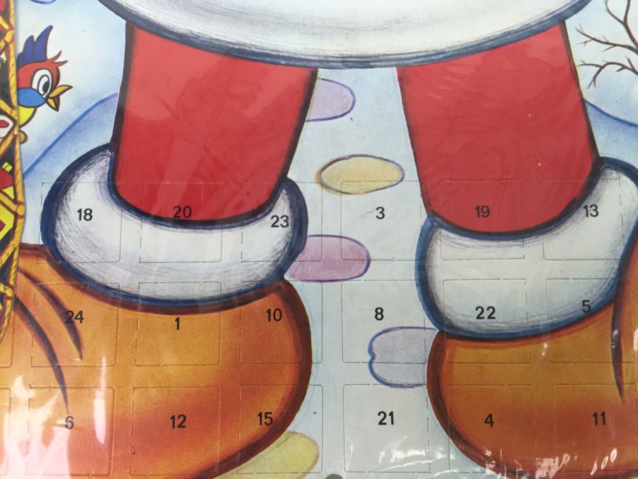 Pair Of Walt Disney Jumping Jack Advent Calendars Donald Duck And Mickey Mouse New In Packaging Printed In Denmark [Photo 16]