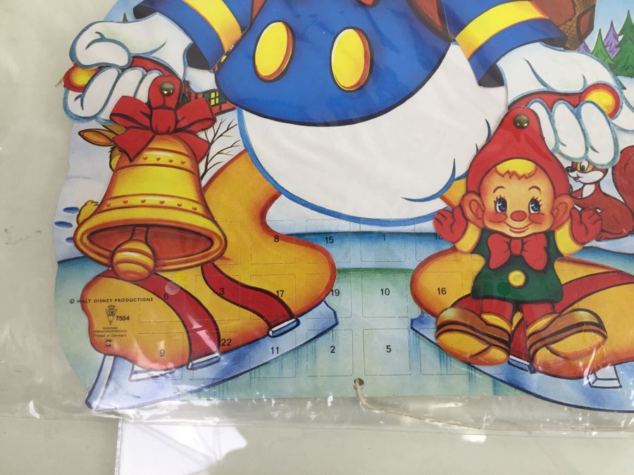 Pair Of Walt Disney Jumping Jack Advent Calendars Donald Duck And Mickey Mouse New In Packaging Printed In Denmark [Photo 11]