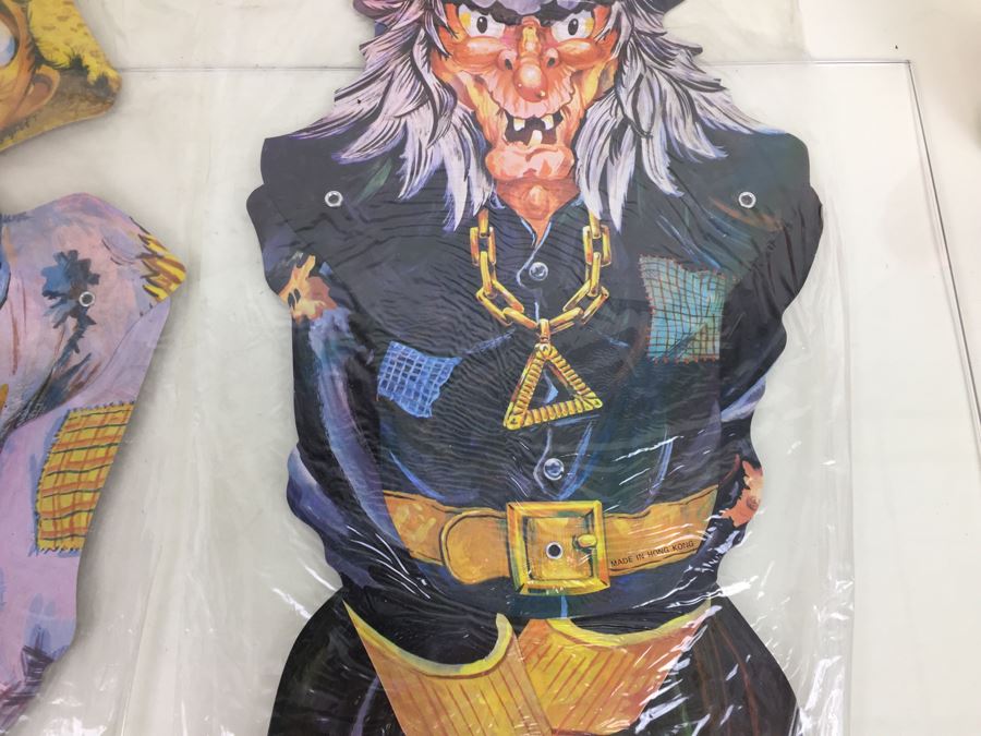 Vintage Comical Jointed Scarecrow And Weird Wicked Witch Halloween Decorations New In Packaging From Topstone [Photo 8]