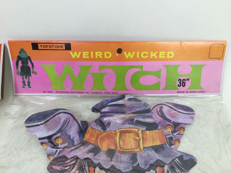 Vintage Comical Jointed Scarecrow And Weird Wicked Witch Halloween Decorations New In Packaging From Topstone [Photo 4]