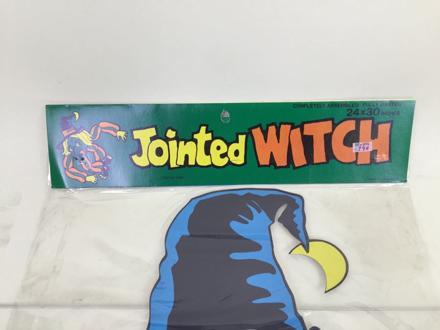 Vintage Jointed Witch Halloween Decorations New In Packaging [Photo 2]