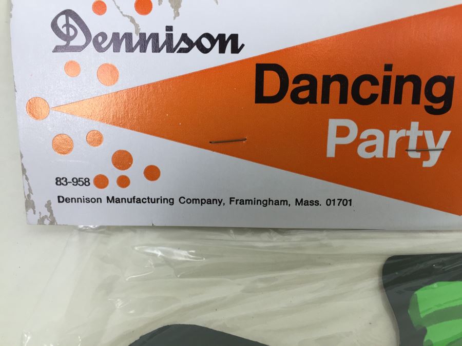 Vintage Dancing Skeleton Party Prints Halloween Decorations New In Packaging By Dennison Life Size 56' High [Photo 4]