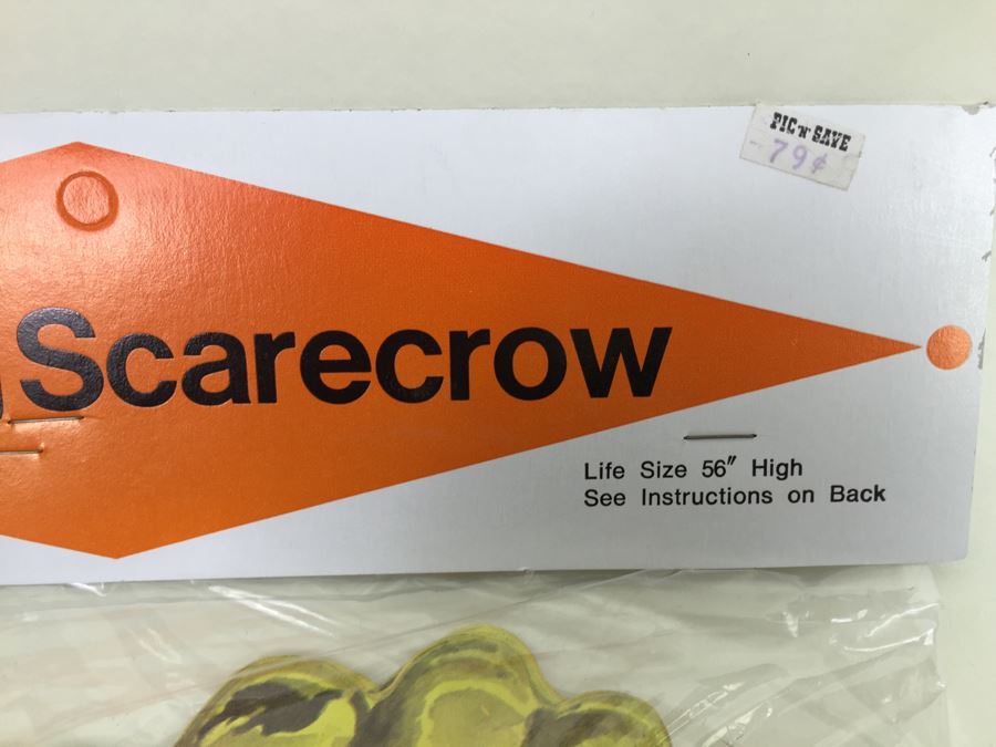 Vintage Dancing Scarecrow Halloween Decorations New In Packaging By Dennison Life Size 56' High [Photo 5]